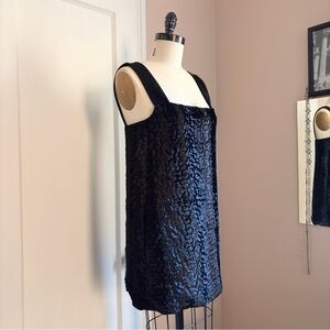 🥀 T by Alexander Wang Black Faux-Fur Look Mini Shift Dress w/ Pockets | Size S 🥀